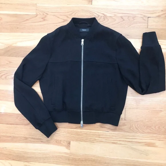 Theory Crepe Bomber Jacket - Picture 12 of 16